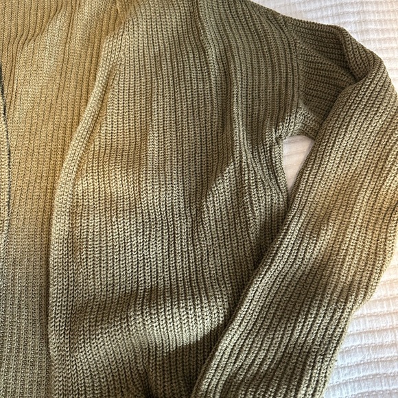 Universal Thread Olive Green Ribbed Knit Cardigan - Picture 2 of 3